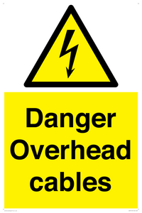 danger overhead cables